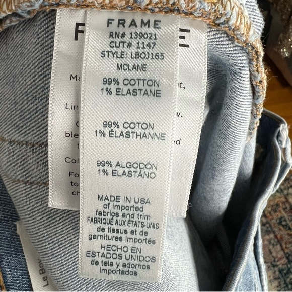 Frame Le Boy Distressed Jeans In McLane Wash‎ - Picture 12 of 16